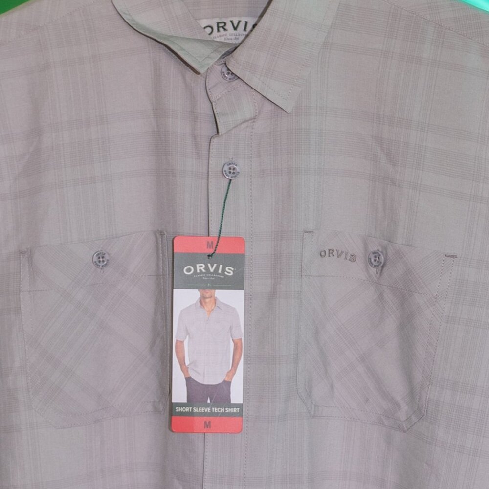 Ligh gray NWt  men‎ Orvis tech short sleeve shirt